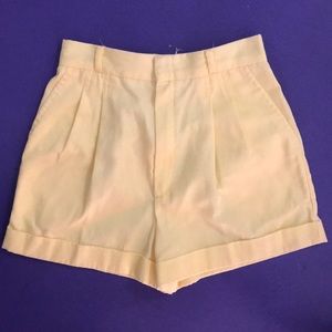 Vintage Yellow High Wasted Shorts